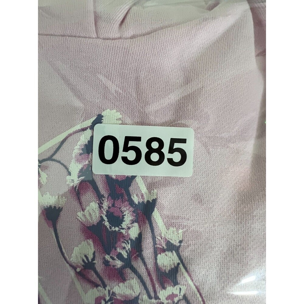 Adidas Floral Logo Hoodie 2XL Pink Fleece Pullover Sweatshirt NWT - Picture 8 of 8